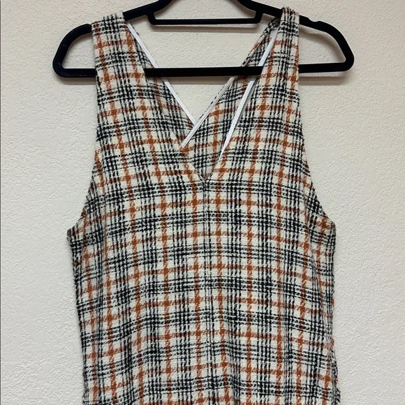 Free People womans tweed Plaid Jumpsuit size M - Picture 4 of 5